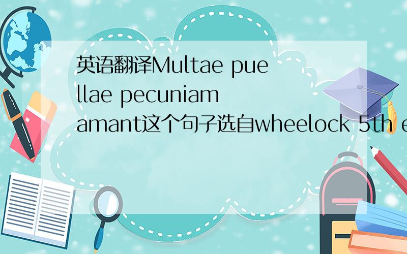 英语翻译Multae puellae pecuniam amant这个句子选自wheelock 5th ed 的自学题很多女孩都爱钱 为什么不可以翻译成 他们很爱那些女孩的钱