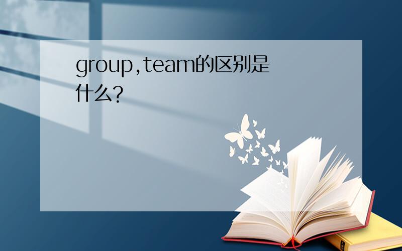 group,team的区别是什么?