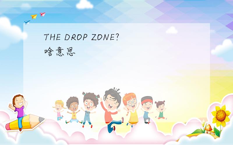 THE DROP ZONE?啥意思