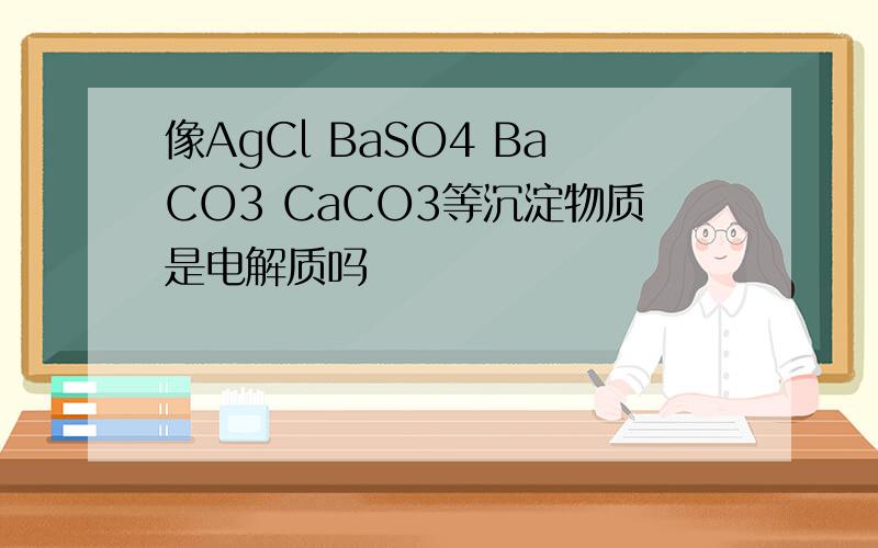 像AgCl BaSO4 BaCO3 CaCO3等沉淀物质是电解质吗