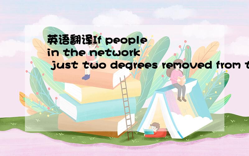 英语翻译If people in the network just two degrees removed from the initial influential prove resistant,.